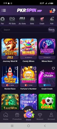 PKR Spin Game Screenshot - Instant Wallet Cashin