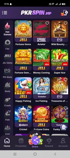 PKR Spin Game Screenshot - Crazy 777