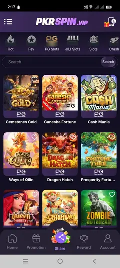 PKR Spin Game Screenshot - VIP Rewards Hub