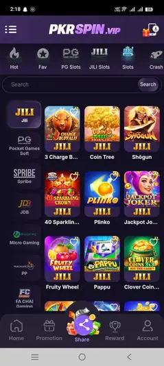 PKR Spin Game Screenshot - Live Roulette